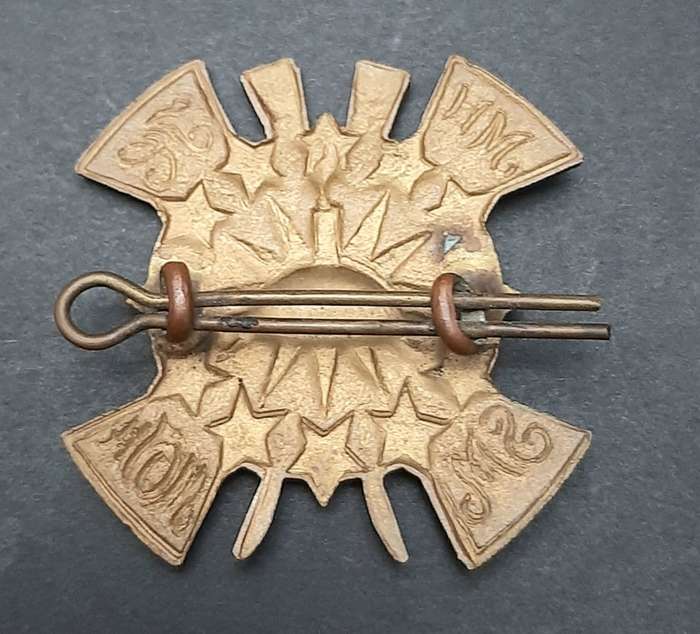 **RARE: 1930s M.O.T.H South Africa Brass Cap Badge w/ Pin **