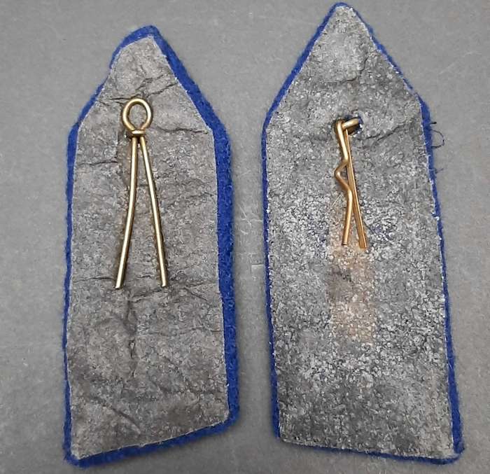 **Border War : 1970s  Brigadier Blue Rank Bullion Gorgets x2 *