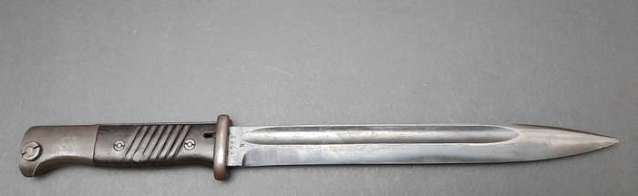 WW2 German K98 Bayonet with Scabbard and Leather Frog (Clemen & Jung) Matching Serials