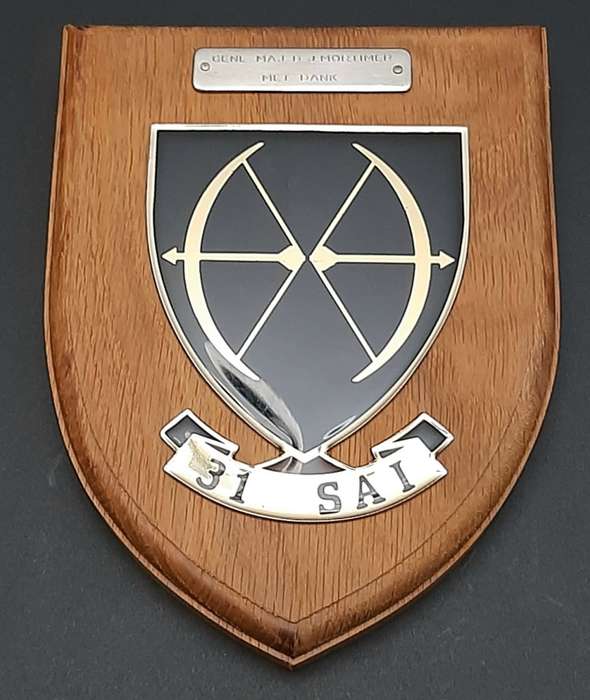Border War 1980s Maj-General D.J. Mortimer 31 Battalion Plaque & Nutria `Bonnie`