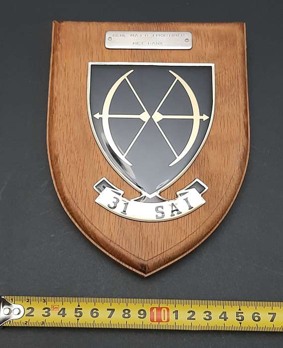 Border War 1980s Maj-General D.J. Mortimer 31 Battalion Plaque & Nutria `Bonnie`