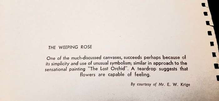 **RARE: Hand-Signed Vladimir Tretchikoff `The Weeping Rose`  Lithographic Print (36cm x27cm).**