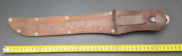 **Rhodesian Bush War: 1970s BSAP Converted 1907 `Bush Knife` w/ Scabbard (45cm).**