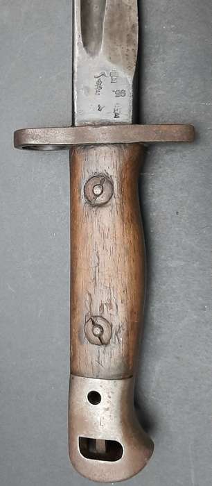 **Rhodesian Bush War: 1970s BSAP Converted 1907 `Bush Knife` w/ Scabbard (45cm).**