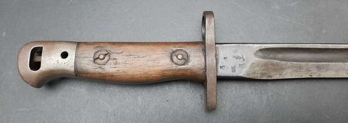 **Rhodesian Bush War: 1970s BSAP Converted 1907 `Bush Knife` w/ Scabbard (45cm).**