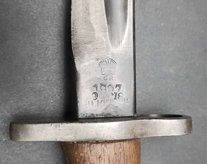 **Rhodesian Bush War: 1970s BSAP Converted 1907 `Bush Knife` w/ Scabbard (45cm).**