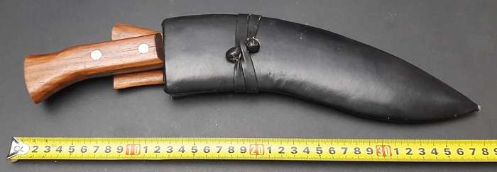 Rare 1960s Assam Territory Force/Rifles Kukri with Scabbard 38cm
