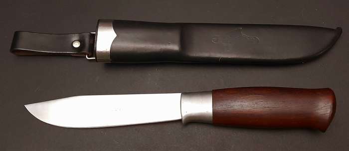 **1980s Norwegian: Nordfor `Hunter` Forest Knife w/ Scabbard (25cm).**