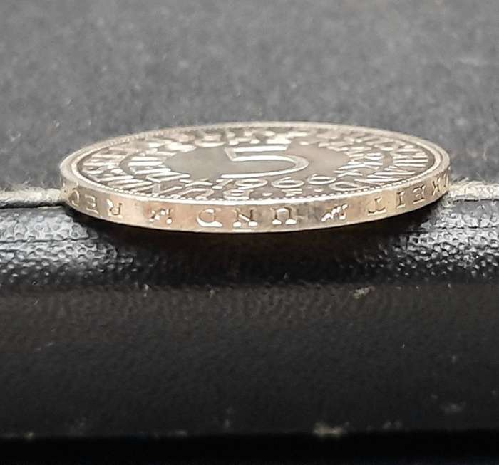 **1966 West-German: .625 Silver 5 Mark Coin (XF).**