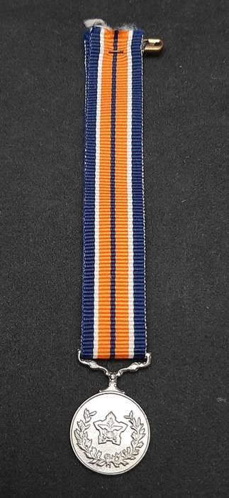 **Border War : 1980s SADF Miniature General Service Medal w/ Ribbon**