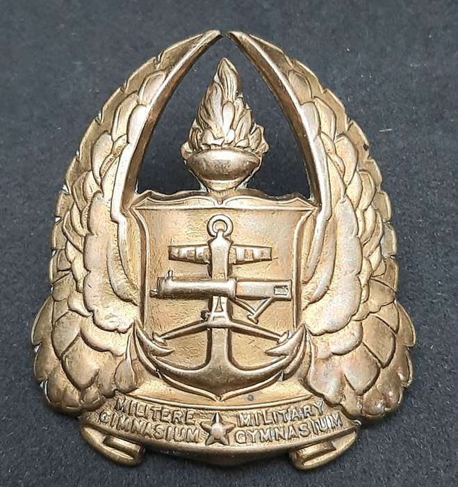**Border War : 1960s SADF Army Gymnasium Officer`s Cap Badge w/ Lugs (LARGE).**