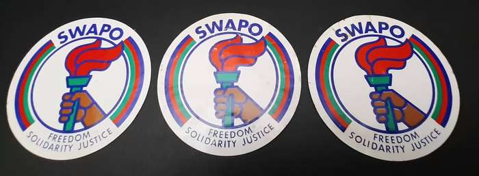 **BID PER ITEM: 1980s SWAPO Political Gloss Decals 11cm x 9cm (USED).**