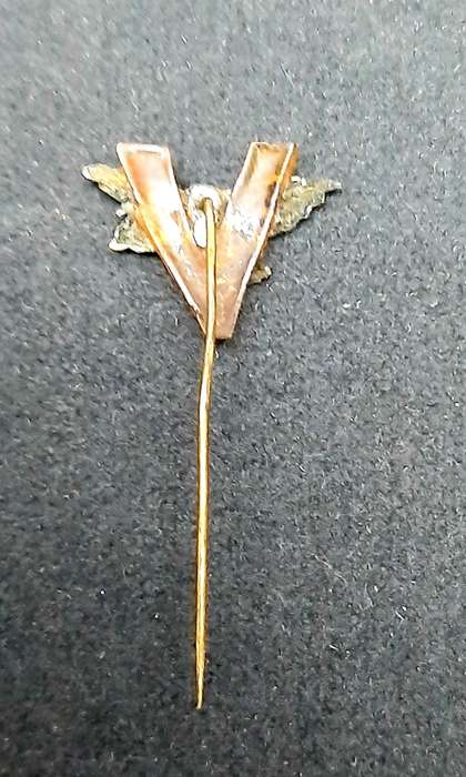 **RARE: WW2 RAF Pilot`s Sweetheart Perspex Badge w/ Victory Pin.**