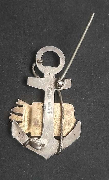 Rare WW1 H.M.S Monarch .925 Silver Sweetheart Brooch (Pin Intact)