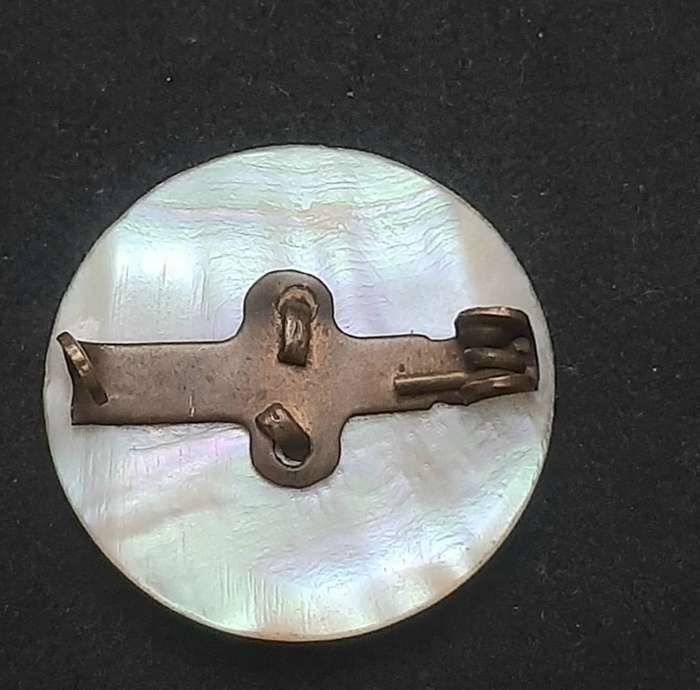 WW2 H.M.S Hood Mother of Pearl Sweetheart Brooch (No Pin) #2