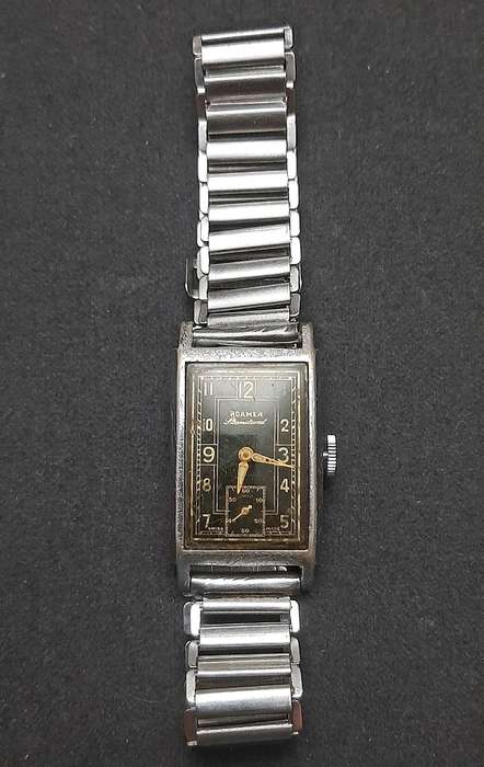 **WW2 : 1940s Roamer 'Standard ' Swiss 15 Jewel Tank Watch w/ Bonklip Bracelet ( TESTED).**