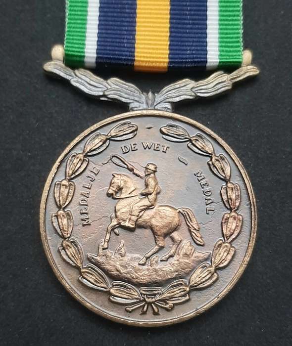 **Border War : 1980s SADF De Wet Medal w/ Ribbon  (Numbered).**