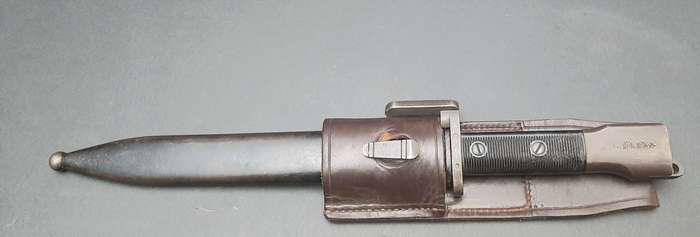 **Border War: 1960s FN FAL Type A Bayonet w/ Scabbard & Frog (Union Marked).**