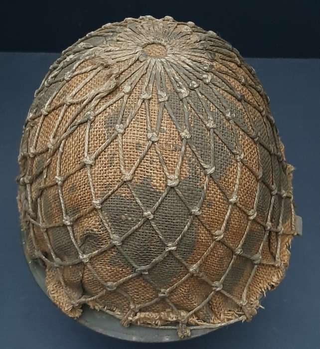 **Border War : 1960s SADF Steel Helmet w/  Camouflage Cover & Net .**
