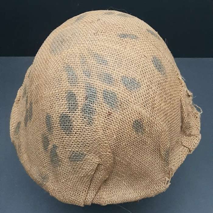 **Border War : 1960s SADF  Steel Helmet w/ Painted Camouflage Cover **