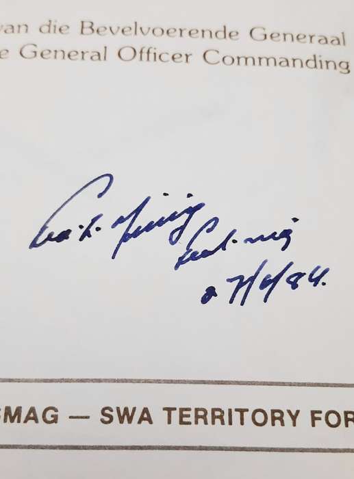 **RARE: Signed ' Images of War'  Hardcover Book ( SWATF O/C  General Georg Meiring).**