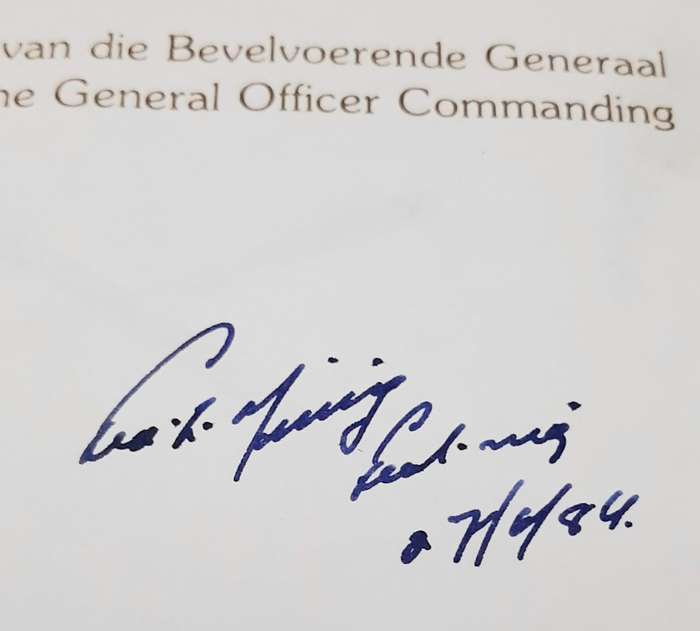 **RARE: Signed ' Images of War'  Hardcover Book ( SWATF O/C  General Georg Meiring).**