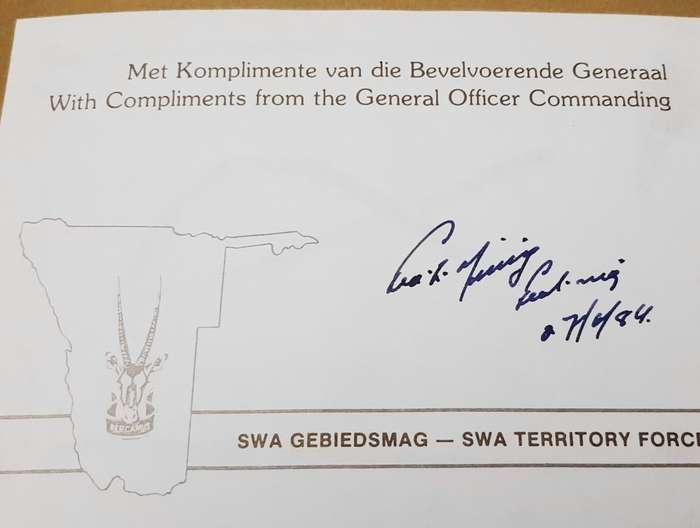 **RARE: Signed ' Images of War'  Hardcover Book ( SWATF O/C  General Georg Meiring).**