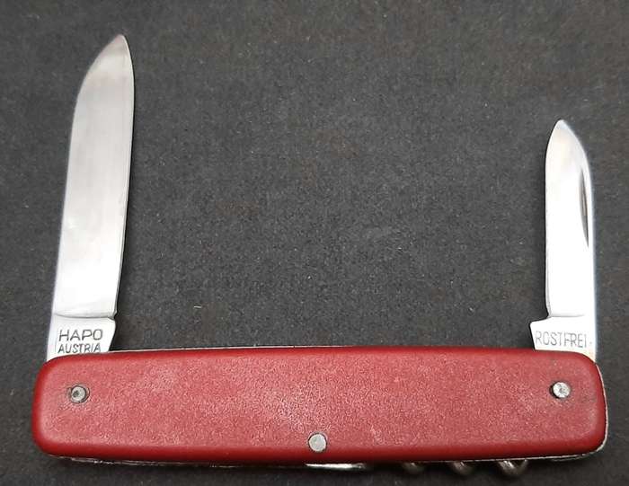 ** 1990s Switzerland Commemorative Pocket Knife w/ Sheath (Hapo, Austria)**