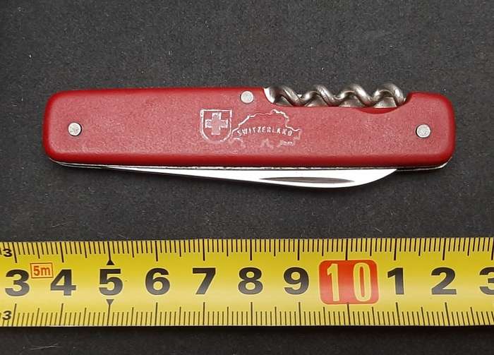 ** 1990s Switzerland Commemorative Pocket Knife w/ Sheath (Hapo, Austria)**