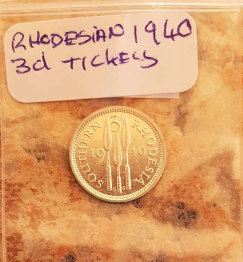 Rhodesian 1940 3 penny (Tickey)
