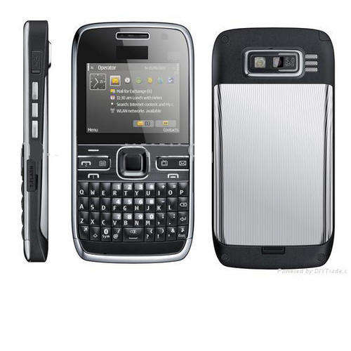 Mobile Phone with Qwerty Keyboard, E72, BLACK / SILVER COLOR