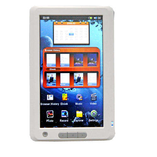 EBOOK READER 4GB 7INCHES DIGITAL TOUCH SCREEN VIDEO AND AUDIO PLAYER, EBOOK-05 WHITE