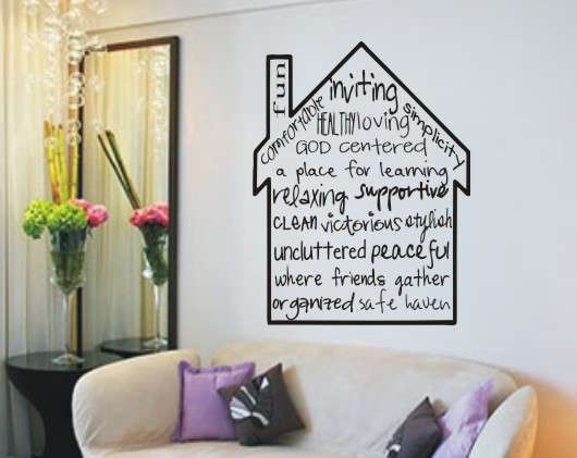VINYL DECAL - HOUSE WORDS