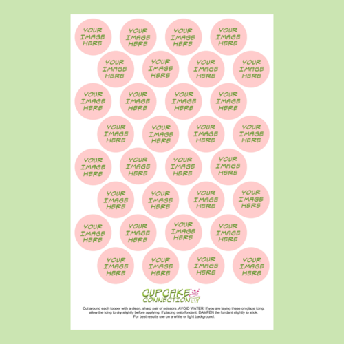 Personalised Cupcake and Cookie Toppers