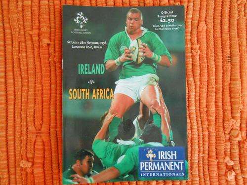 IRELAND vs SOUTH AFRICA RUGBY PROGRAMME