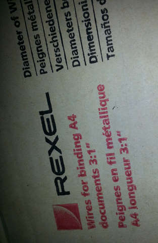 Rexel wire ringbinder & 18 boxes wire ringbinding stock