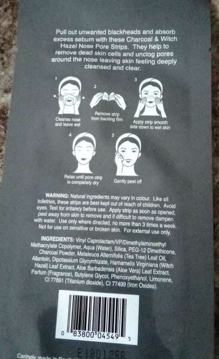 Charcoal & Witch Hazel NOSE PORE STRIPS