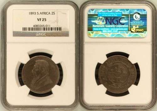 South Africa 1893 2 Shilling Paul Kruger pre Boer War ZAR