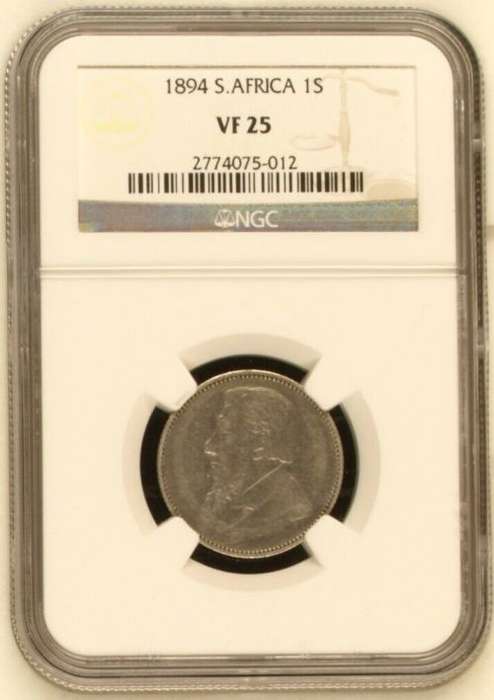 South Africa 1894 1 Shilling Paul Kruger pre Boer War ZAR