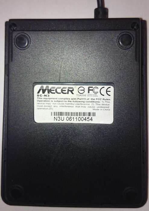 Mecer USB Numeric Key Pad_Back