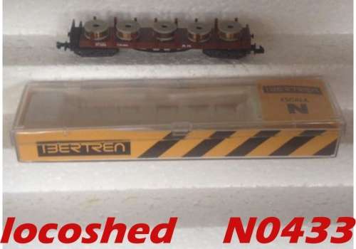 Open Goods Gondola 60ft, runged, loaded with CopperCoils, mint boxed N0433 L.Ibertren