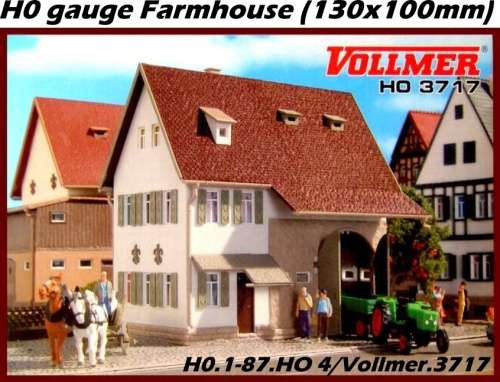 H0 gauge Farmhouse (130x100mm) building kit, H0.1-87.HO 4/Vollmer.3717