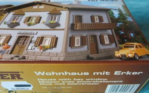 H0 gauge CITY HALL w. roof-bell (130x116mmx152mm h) building kit, H0.1-87.HO 7/Vollmer.9232