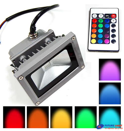 10W RGB LED FloodLight Comes With Remote Control