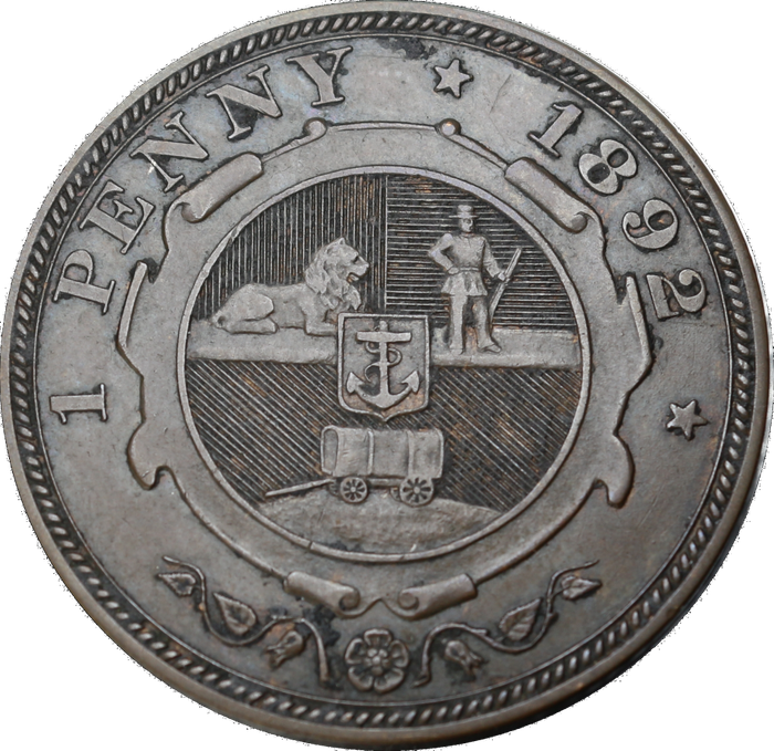 Z.A.R :  Penny : 1892, Excellent Coin in  Very Good Grade, Please as per Photo.