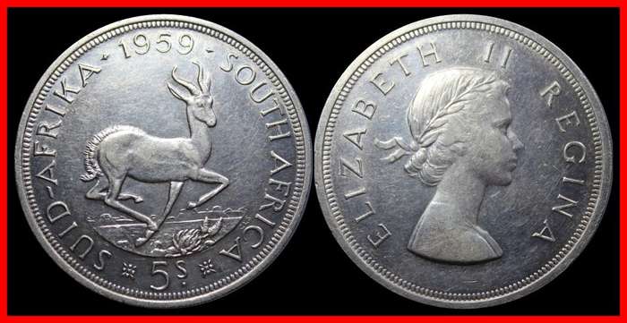 1947-1964  Union of S.A. 5 Shillings : Full Set  AUNC / UNC and 1954 GRADE NGC AU58. as per Photo.