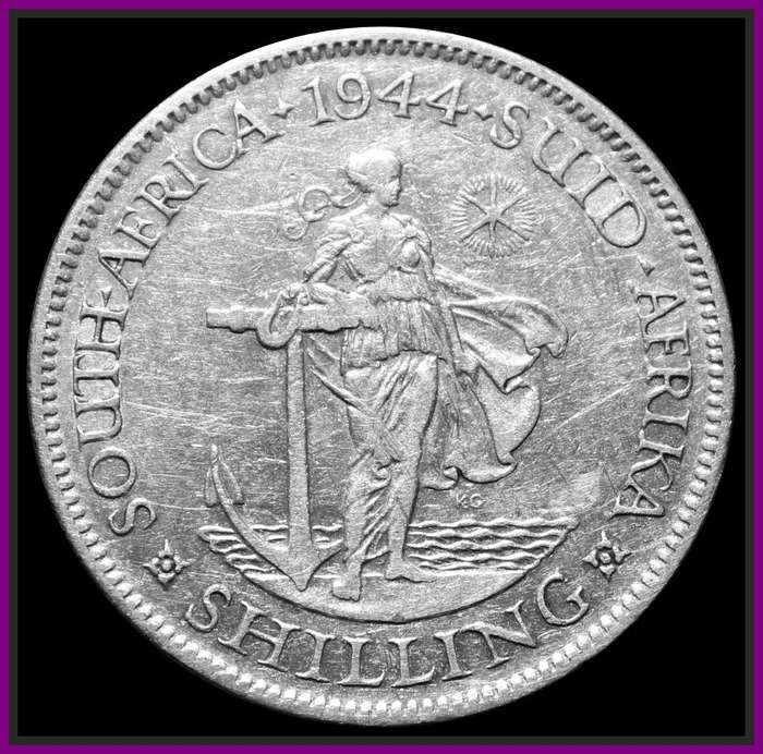 1944 Union of S.A. :ONE  SHILLING :  COIN IN CIRCULATED CONDITION. as per Photo.