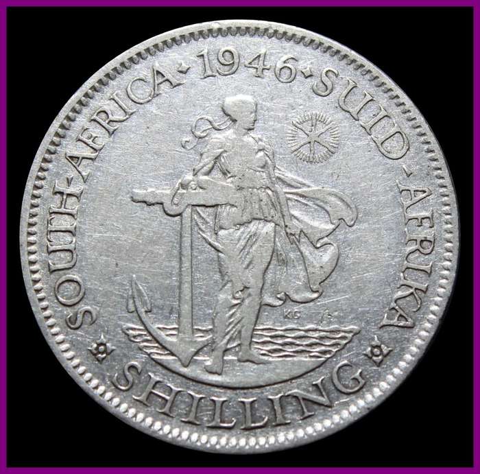 1946 Union of S.A. :ONE  SHILLING :  COIN IN CIRCULATED CONDITION. as per Photo.