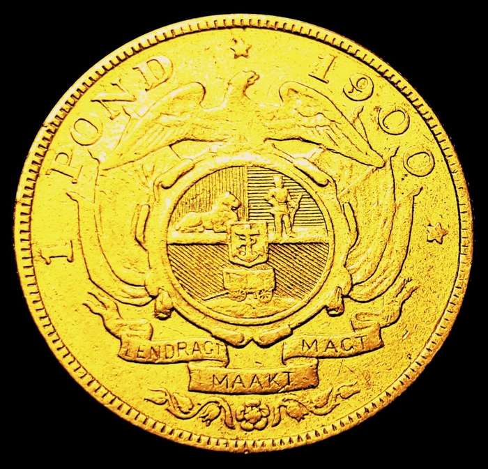 1900 ZUID AFRIKAANSCHE  REPUBLIEK :ONE  POND in  Good Condition.Description Below, as per Photo.