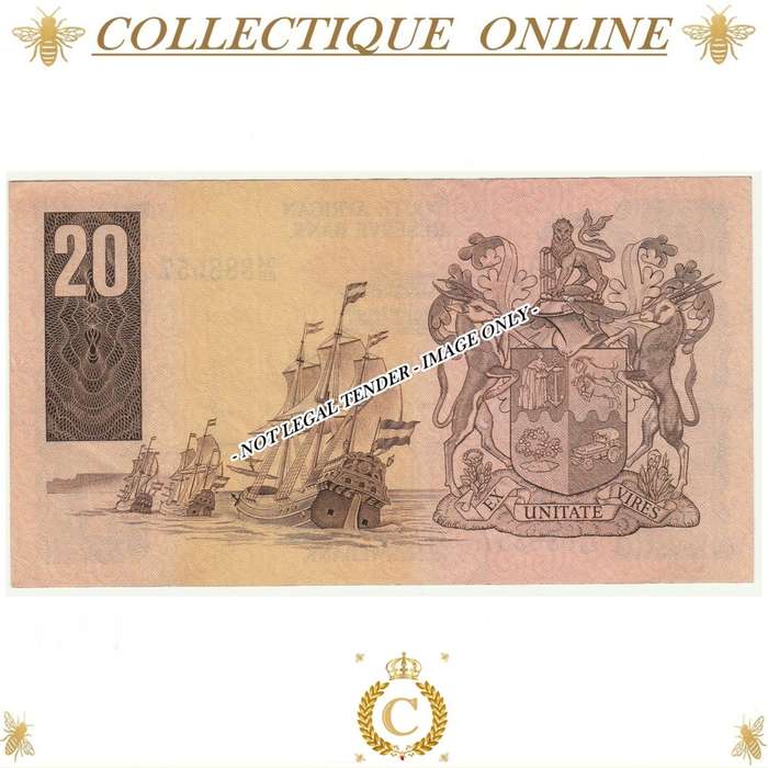 S. A. Bank Note : TWENTY RAND/TWINTIG RAND : G P C de KOCK  : DATE 1984 : THIRD ISSUE.